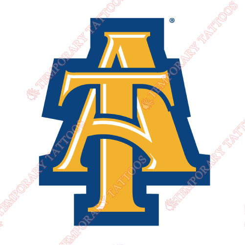 North Carolina A T Aggies Customize Temporary Tattoos Stickers NO.5483
